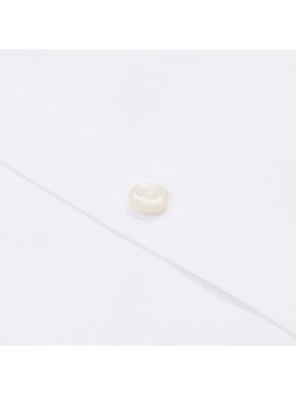 Germirli Albini Beyaz Exclusive Piumino Piquet 100 Klasik Yaka Tailor Fit Pamuk Gömlek - 3