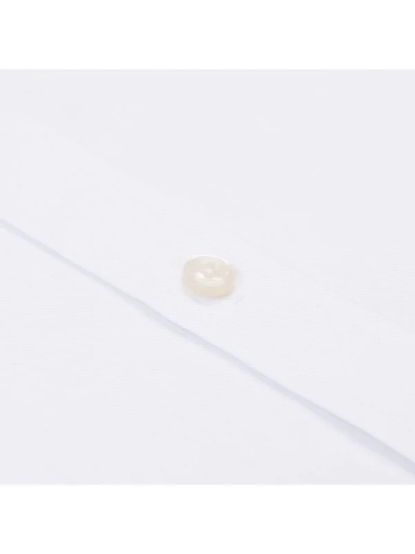 Germirli Albini Beyaz Twill Relax Formula Exclusive Tailor Fit Düğmeli Yaka Pamuk Gömlek - 3