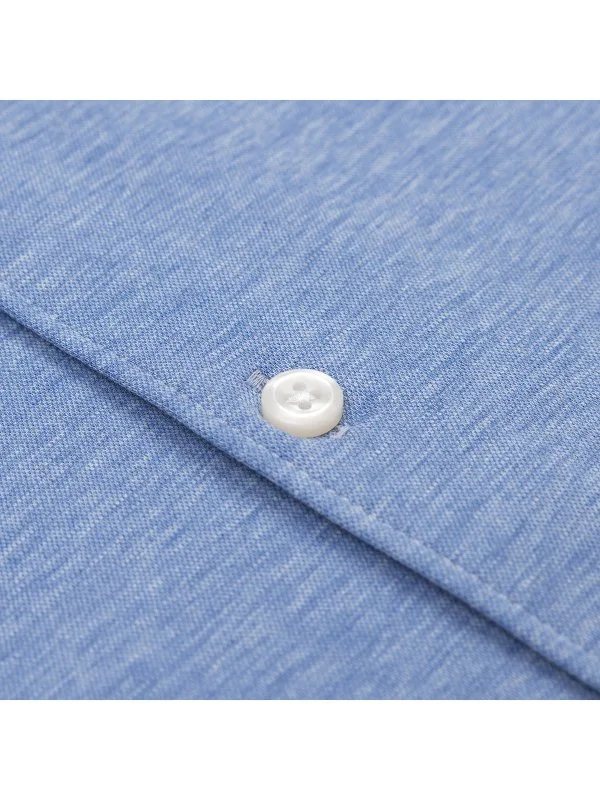 Germirli Albini Mavi Melanj 4Flex Formula Active Pamuklu Slim Fit Gömlek - 2