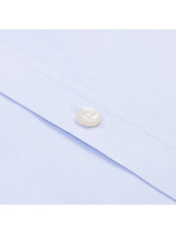 Germirli Albini Mavi Twill Relax Formula Exclusive Tailor Fit Düğmeli Yaka Pamuk Gömlek - 3