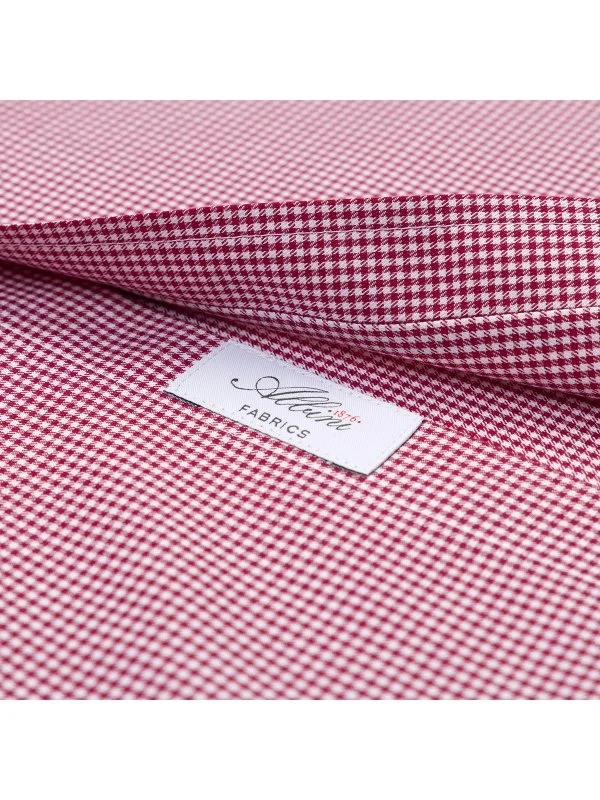 Germirli Albini Relax Formula Bordo Pötikareli Exclusive Tailor Fit Düğmeli Yaka Pamuk Gömlek - 2