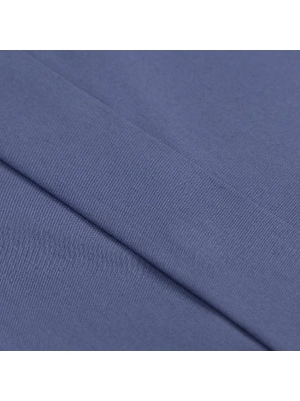 Germirli Azur Mavi Gizli Pat Klasik Yaka Tailor Fit Pamuk Elastan Gömlek - 2