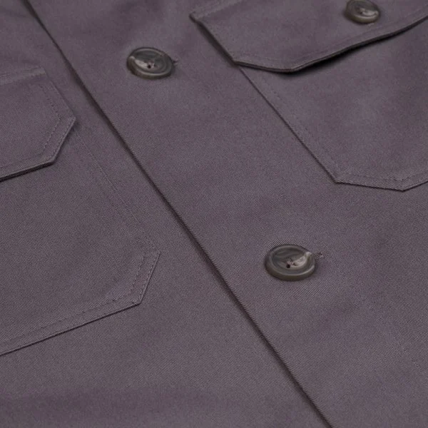 Germirli Gri Twill Tailor Fit Ceket Gömlek - 3