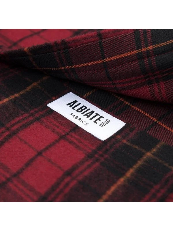 Germirli Kırmızı Siyah Soft Yaka Albiate Tailor Fit Rahat Kalıp Ekose Flanel Gömlek - 3