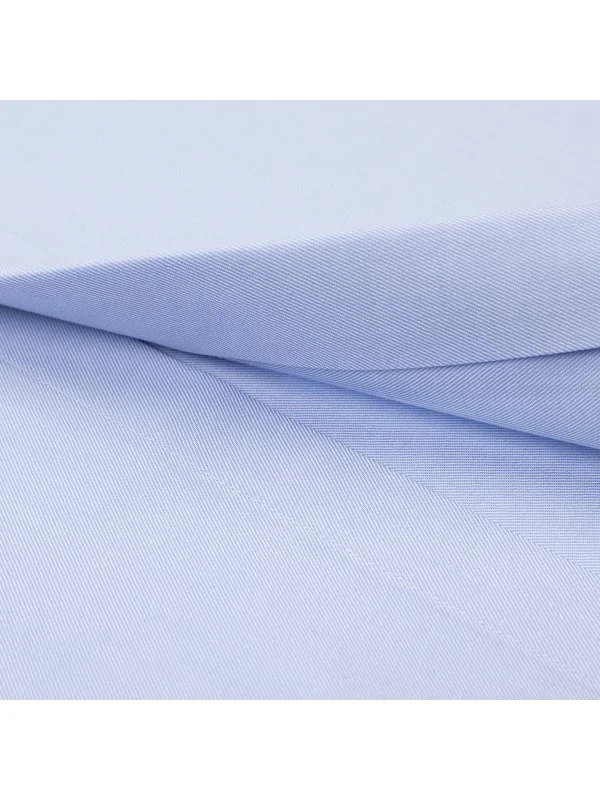 Germirli Mavi Gizli Pat Tailor Fit Klasik Yaka Pamuk Elastan Gömlek - 3