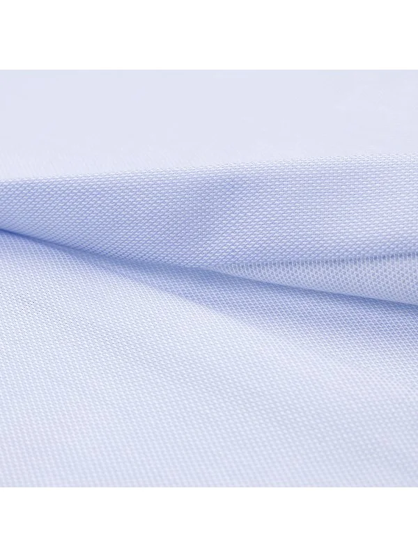 Germirli Mavi Oxford Exclusive Easy Iron Klasik Yaka Tailor Fit Pamuk Gömlek - 3