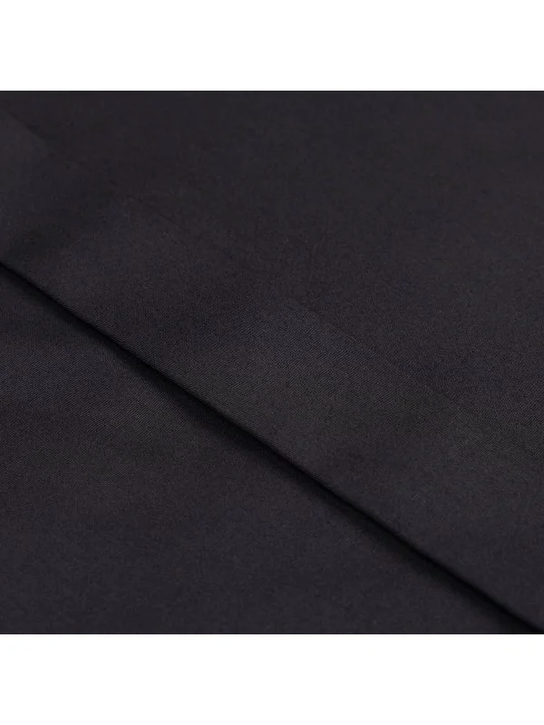 Germirli Siyah Gizli Pat Tailor Fit Klasik Yaka Pamuk Elastan Gömlek - 2