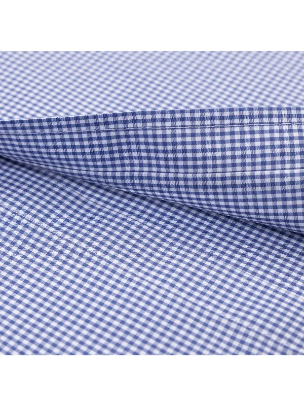 Germirli Testa Exclusive Lacivert Mini Pötikare Düğmeli Yaka Tailor Fit Pamuk Gömlek - 3