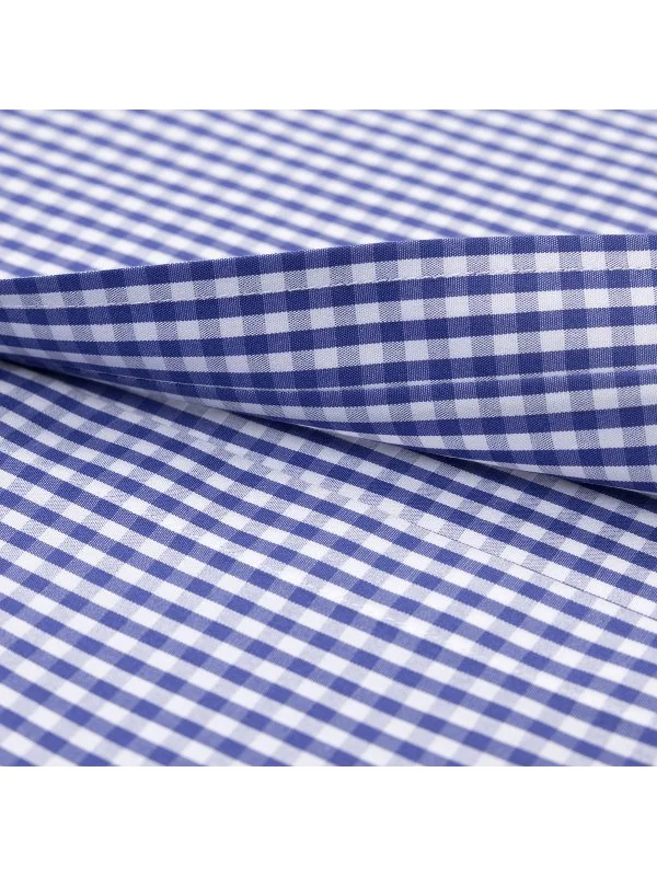 Germirli Testa Lacivert Pötikare Exclusive Düğmeli Yaka Tailor Fit Pamuk Gömlek - 3