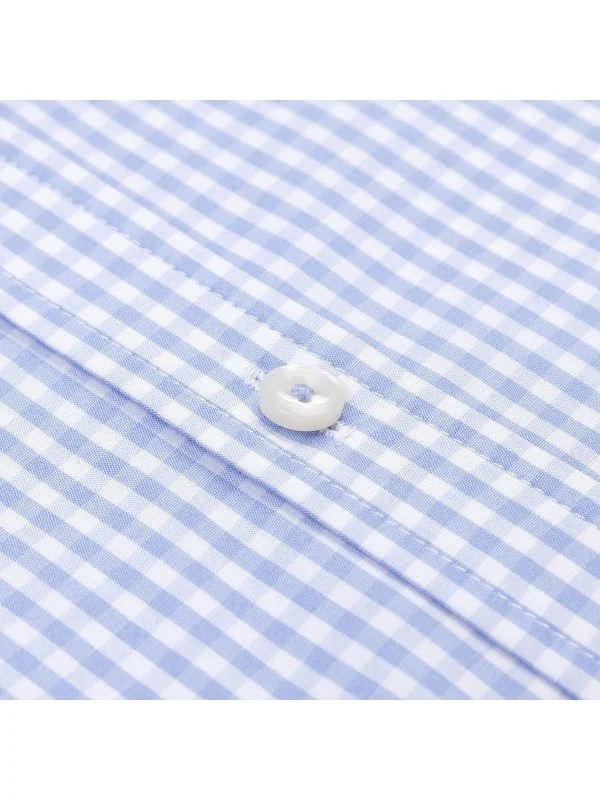 Germirli Testa Mavi Pötikare Exclusive Düğmeli Yaka Tailor Fit Pamuk Gömlek - 2