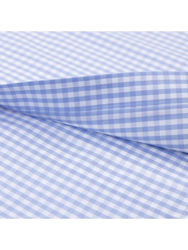 Germirli Testa Mavi Pötikare Exclusive Düğmeli Yaka Tailor Fit Pamuk Gömlek - 4