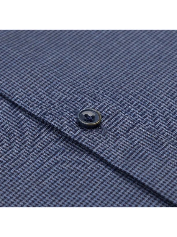 Germirli Thomas Mason Journey Anti Crease Formula Lacivert Kazayağı Tailor Fit Flanel Gömlek - 3