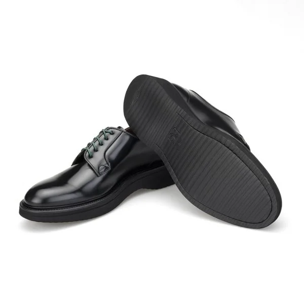 GREEN GEORGE Siyah Bağcıklı Deri Livetech Tabanlı İtalyan Ayakkabı - 4