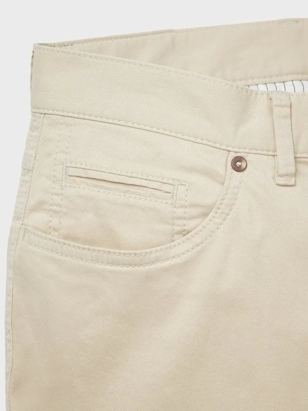 Hiltl 5 Cep Bej Rengi Pamuk Elastan Regular Fit Pantolon - 4