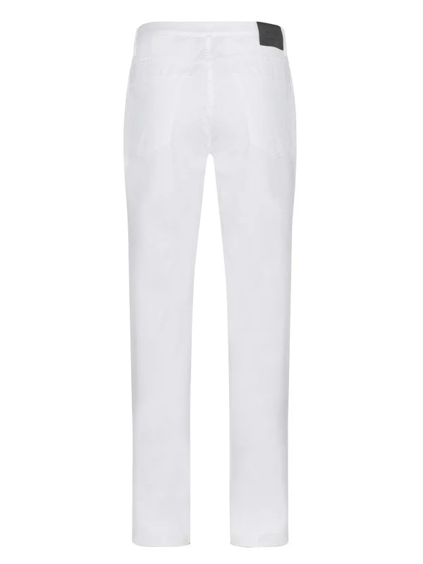 Hiltl 5 Cep Beyaz Pamuk Elastan Regular Fit Pantolon - 2
