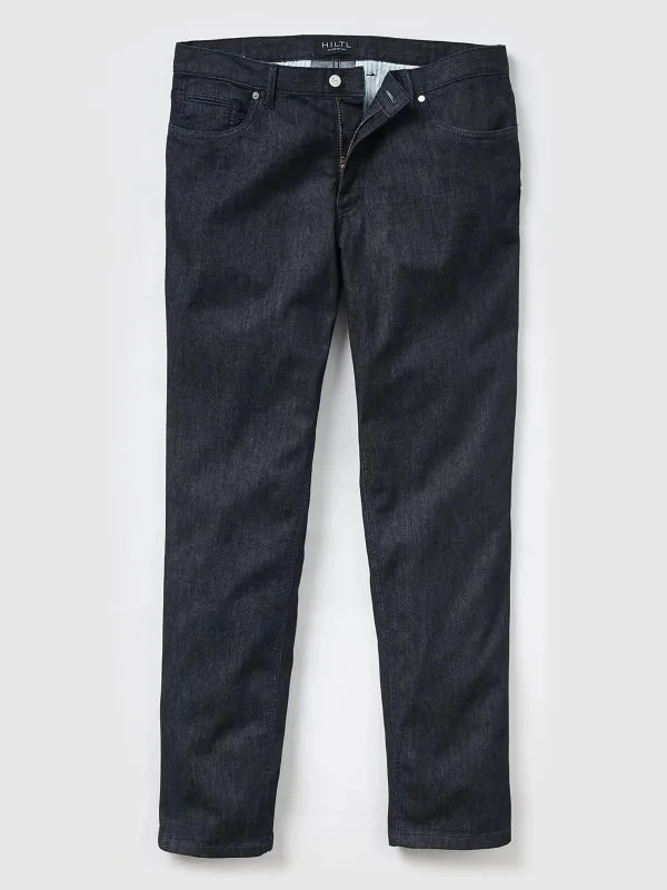 Hiltl 5 Cep İnce Lacivert Pamuk Elastan Regular Fit Denim Pantolon - 4