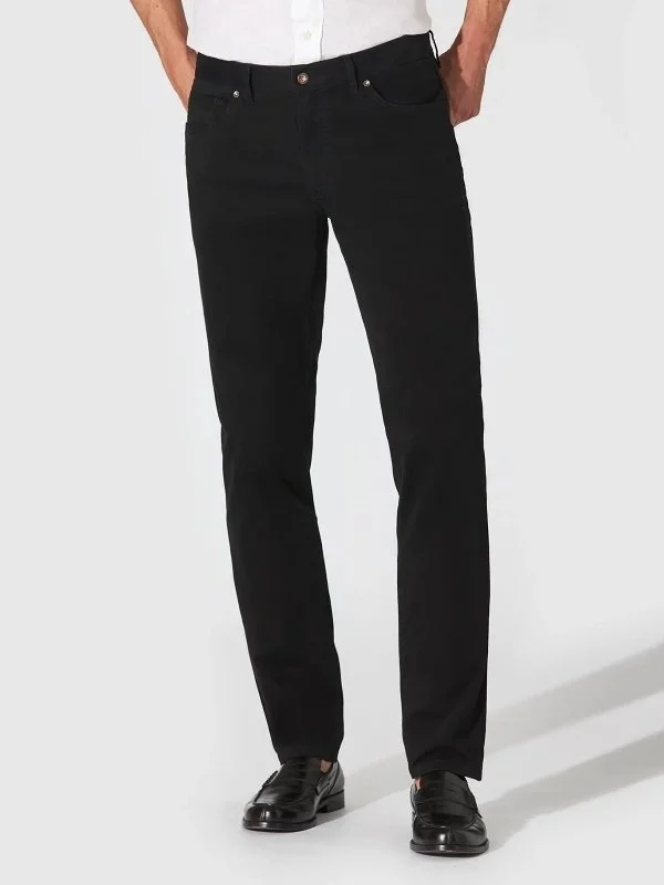 Hiltl 5 Cep Siyah Pamuk Elastan Regular Fit Pantolon - 1