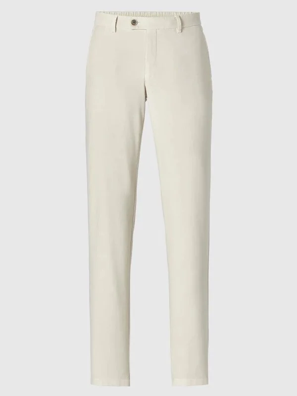 Hiltl Bej Rengi Vintage Bel Arkası Lastikli Pamuk Elastane Slim Fit Pantolon - 3