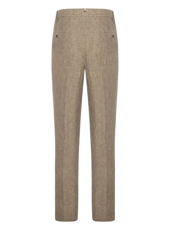 Hiltl Chino Kum Beji Saf Keten Regular Fit Pantolon - 3