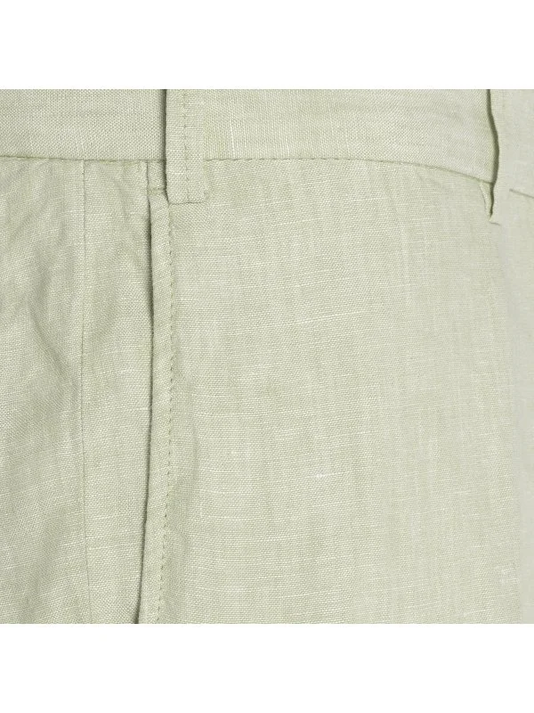 Hiltl Chino Mint Yeşil Saf Keten Slim Fit Pantolon - 3
