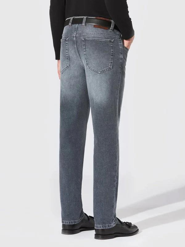 Hiltl Gri 5 Cep Candiani Denim Regular Fit Pamuk Pantolon - 3