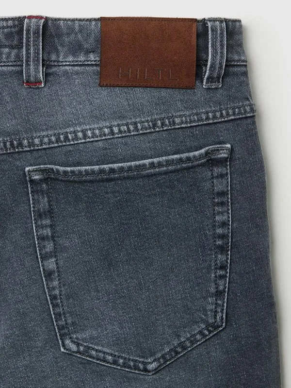 Hiltl Gri 5 Cep Candiani Denim Regular Fit Pamuk Pantolon - 4