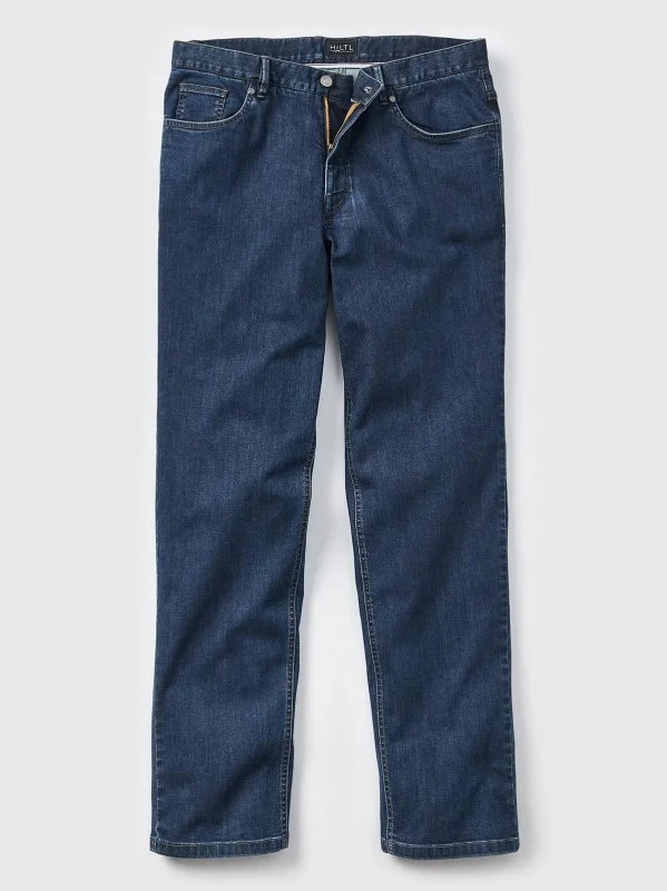 Hiltl Lacivert 5 Cep İnce Regular Fit Pamuk Elastane Pantolon - 3
