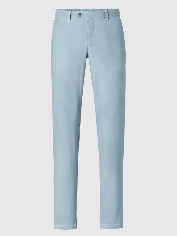 Hiltl Mavi Chino Vintage Bel Arkası Lastikli Pamuk Elastane Slim Fit Pantolon - 3