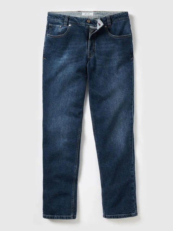 Hiltl Orta Mavi 5 Cep Candiani Denim Regular Fit Pamuk Pantolon - 2