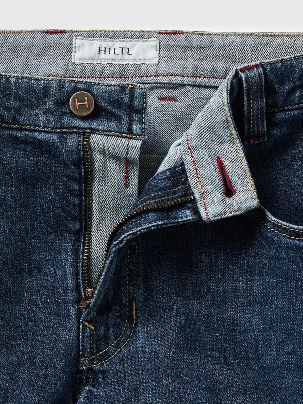 Hiltl Orta Mavi 5 Cep Candiani Denim Regular Fit Pamuk Pantolon - 3