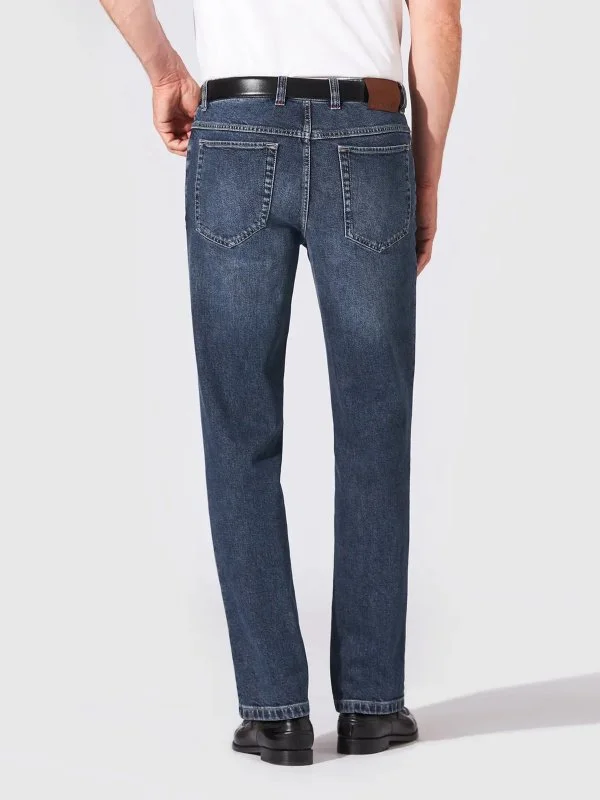 Hiltl Orta Mavi 5 Cep Candiani Denim Regular Fit Pamuk Pantolon - 5