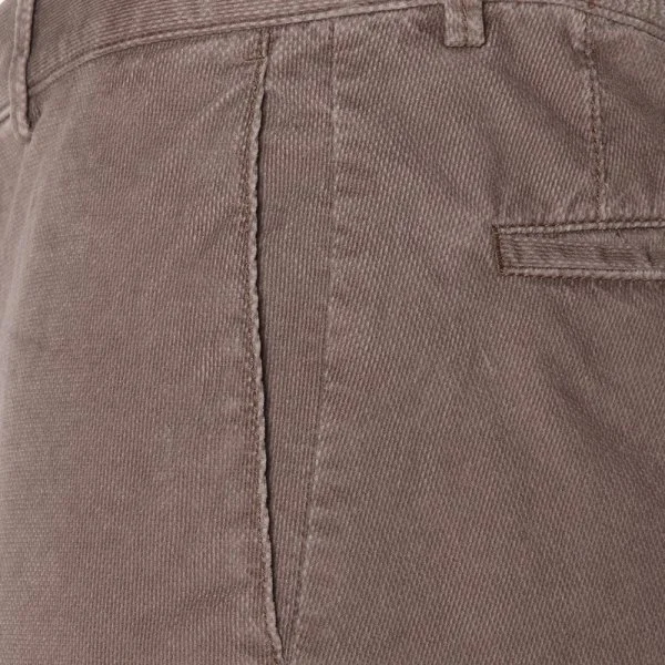 Hiltl Rugged Mille Rige Coton Elastane Bej Kadife Dokulu Victor Chino Regular Fit Pantolon - 3