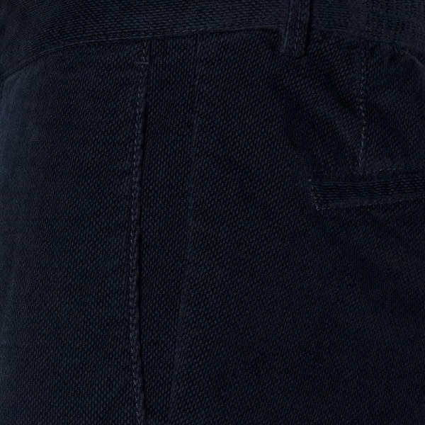 Hiltl Rugged Mille Rige Coton Elastane Lacivert Kadife Dokulu Victor Chino Regular Fit Pantolon - 3