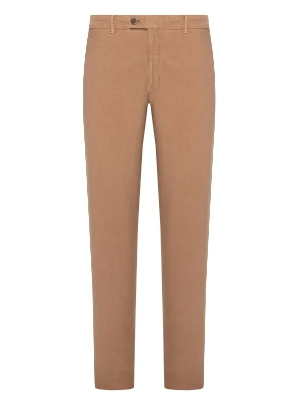 Hiltl Terracotta Vintage Bel arkası Lastikli Pamuk Elastane Slim Fit Pantolon - 1