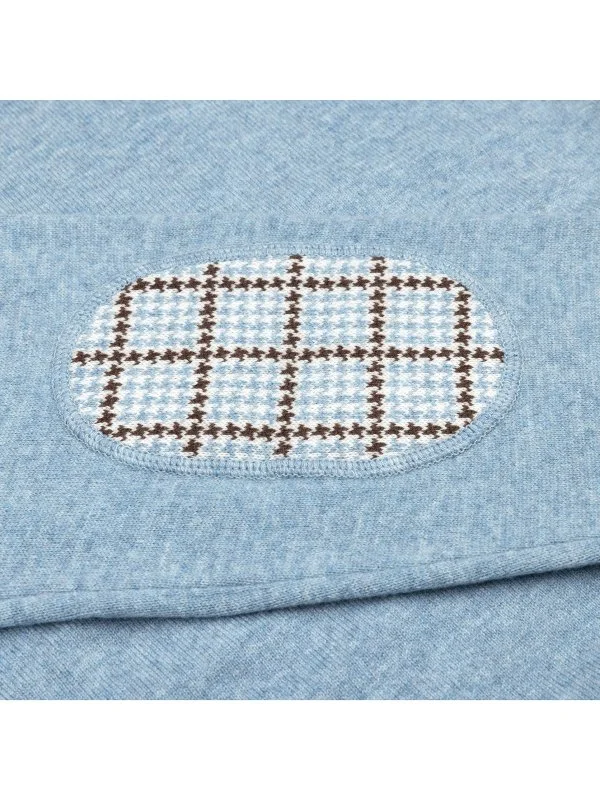 La Fileria Açık Mavi Bisiklet Yaka Peçli Yün Kaşmir Triko - 3