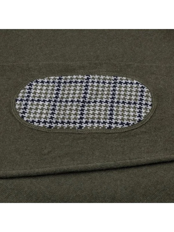 La Fileria Olive Yeşil Bisiklet Yaka Peçli Yün Kaşmir Triko - 3