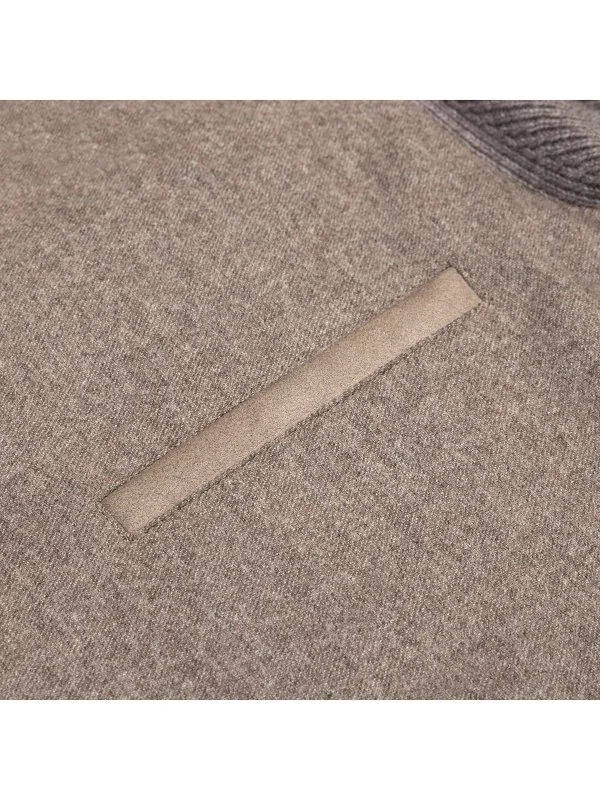 La Fileria Vizon Rengi Dolgulu Kapişonlu Geelong Yün Ceket Triko - 4