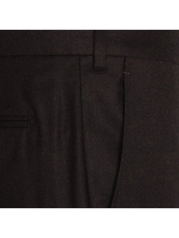 Sartoria Latorre Kahverengi Yün Flanel Pantolon - 2