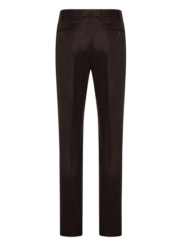 Sartoria Latorre Kahverengi Yün Flanel Pantolon - 3