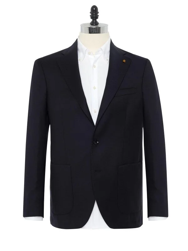 Sartoria Latorre Lacivert Yün Astarsız Blazer Ceket - 1