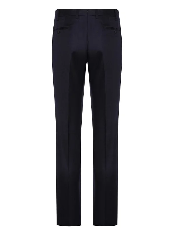 Sartoria Latorre Lacivert Yün Flanel Pantolon - 3