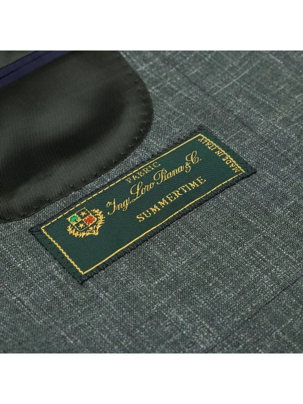 Sartoria Latorre Yeşil Loro Piana Summertime Yün İpek Keten Astarsız Ceket - 2