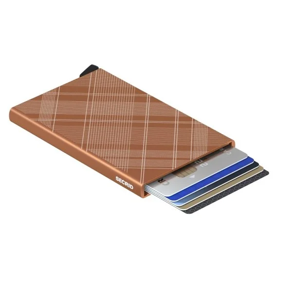 Secrid Cardprotector Laser Tartan Rust Wallet - 3