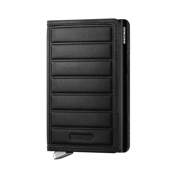 Secrid Premium Slimwallet Emboss Lines Black Cüzdan - 1