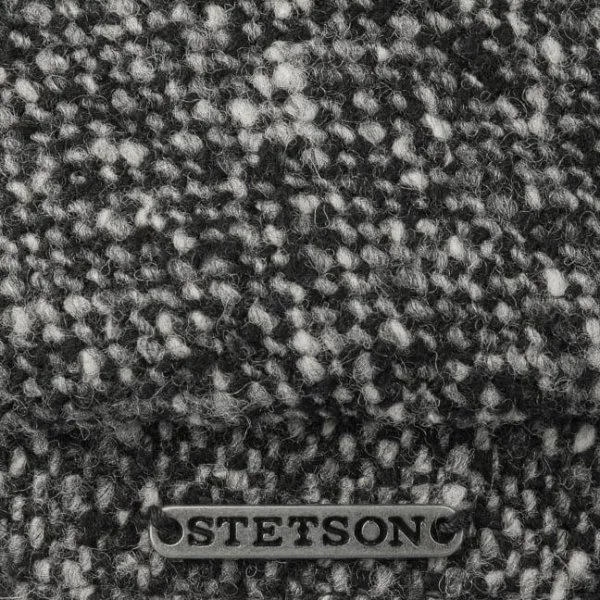 Stetson 6 Panel Cap Donegal Gri Yün Tweed Kasket Şapka - 3