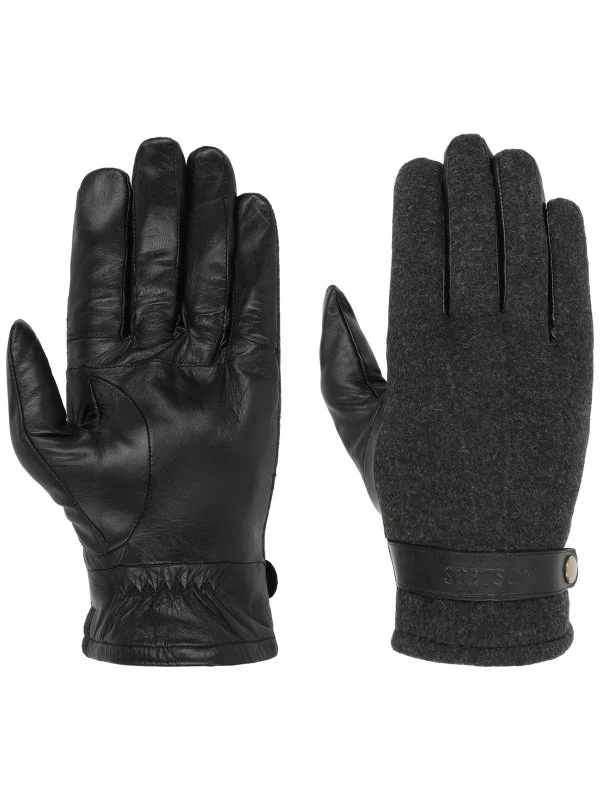 Stetson Antrasit Koyun Derisi Yün Eldiven - 1