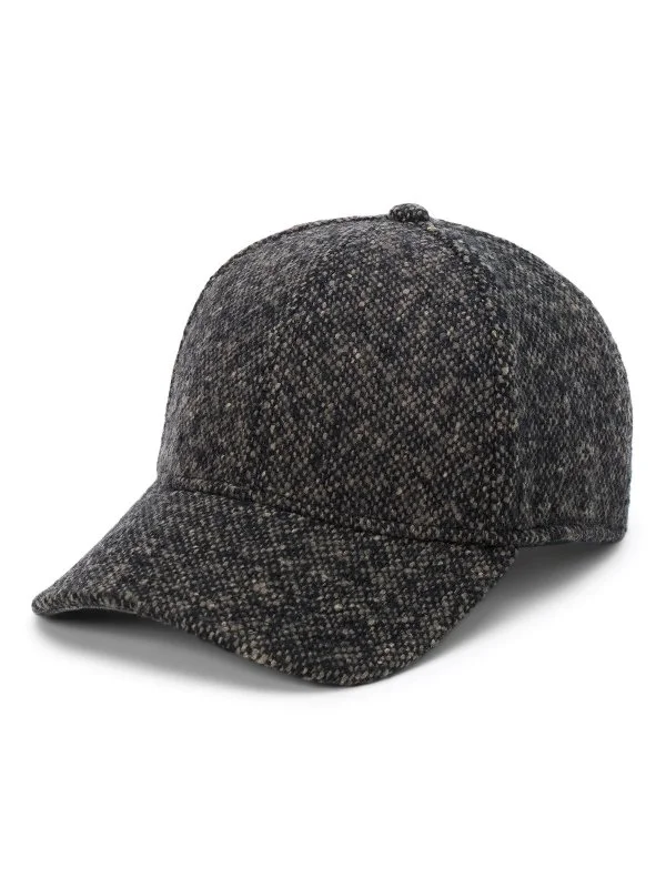 Stetson Baseball Cap Donegal Kahverengi Yün Tweed Şapka - 1