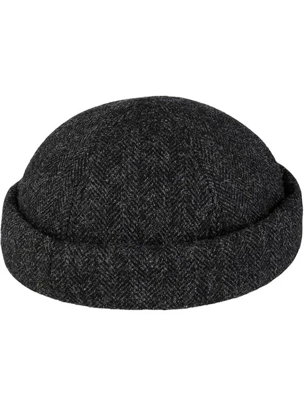 Stetson Docker Wool Herringbone Antrasit Balıksırtı Yün Şapka - 2