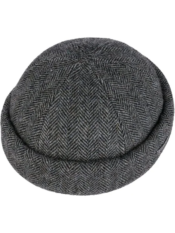 Stetson Docker Wool Herringbone Kahve Gri Balıksırtı Yün Şapka - 2