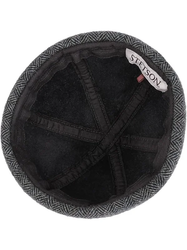 Stetson Docker Wool Herringbone Kahve Gri Balıksırtı Yün Şapka - 3